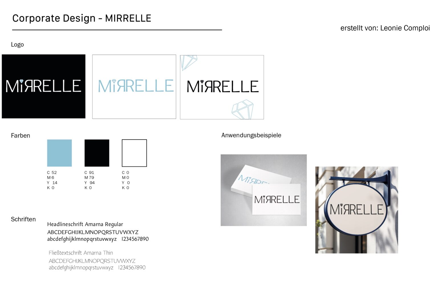 Stylesheet zu meinem Abschlussprojekt "Mirelle"